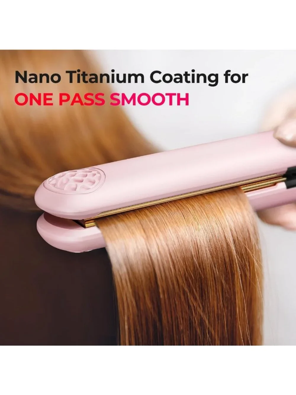 2-in-1 Hair Straightener & Curler - Fast Heating, Titanium, Adjustable Temp